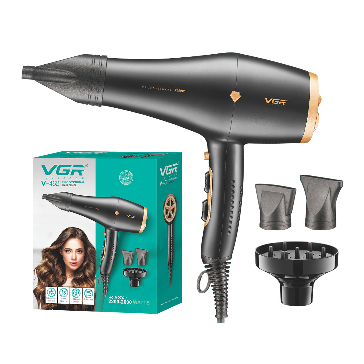 Secadora de cabello profesional VGR V-462