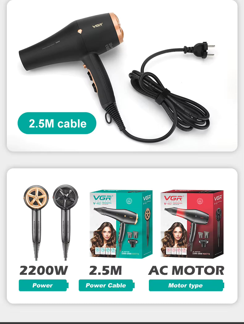 Secadora de cabello profesional VGR V-462